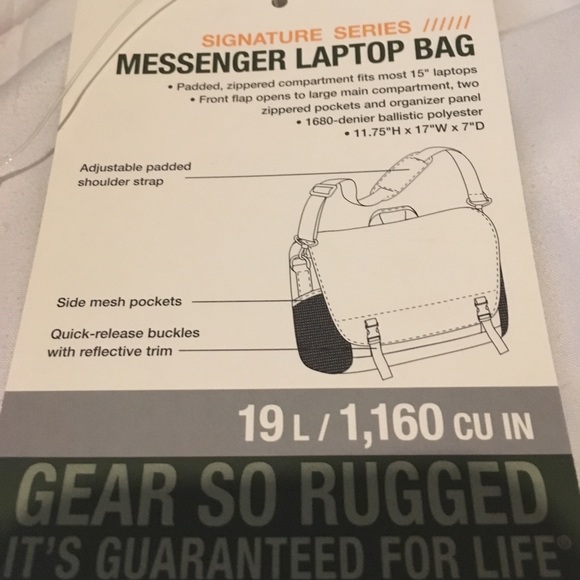 Used Eddie Bauer black laptop, messenger bag - Picture 1 of 13